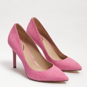 Sam Edelman Hazel Pumps 9.5 | Pink Confetti Suede Heels